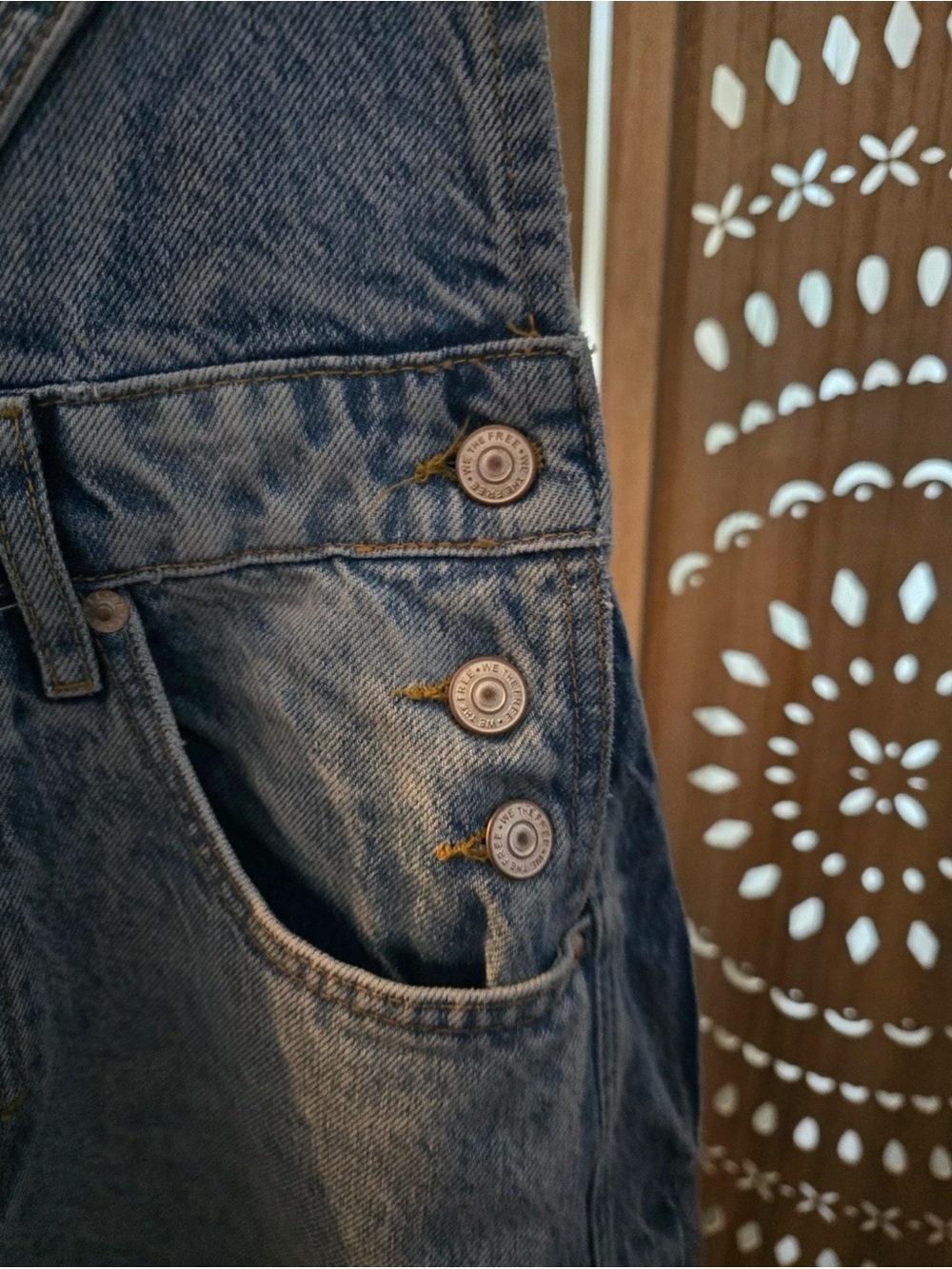 NWOT We The Free Good Luck Barrel Overalls ~ Going Steady - Picture 4 of 9